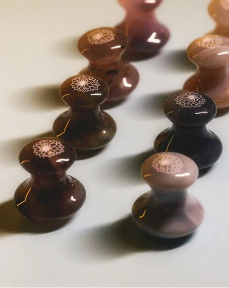 Dahlia Agate Mushroom Gua Sha Roller