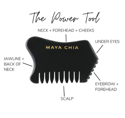 Maya Chia Power Tool - multi-use gua sha tool for scalp and face massage