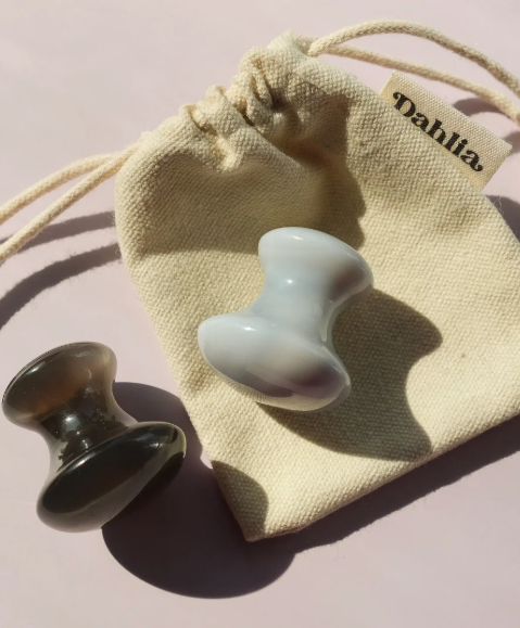 Dahlia Agate Mushroom Gua Sha Roller